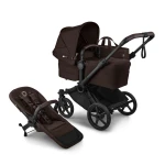 Bugaboo Donkey 6 Mono wózek wielofunkcyjny 2w1 | Black-Cocoa Brown