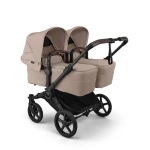 Bugaboo Donkey 6 Twin wózek wielofunkcyjny 2w1 | Black-Desert Melange Taupe