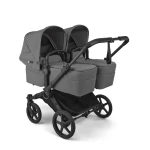 Bugaboo Donkey 6 Twin wózek wielofunkcyjny 2w1 | Black-Moon Grey