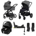 Espiro Yoga zestaw  4w1 + Maxi Cosi Pebble Pro 2 + Familyfix 360 Pro | 117 Grey Zen