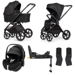 Venicci Upline 3 zestaw 4w1 + Maxi Cosi Pebble Pro 2 + Familyfix 360 Pro | Onyx