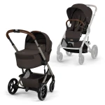 Cybex Balios S Lux Fold wózek wielofunkcyjny 2w1 | Chocolate Brown (Taupe Frame)