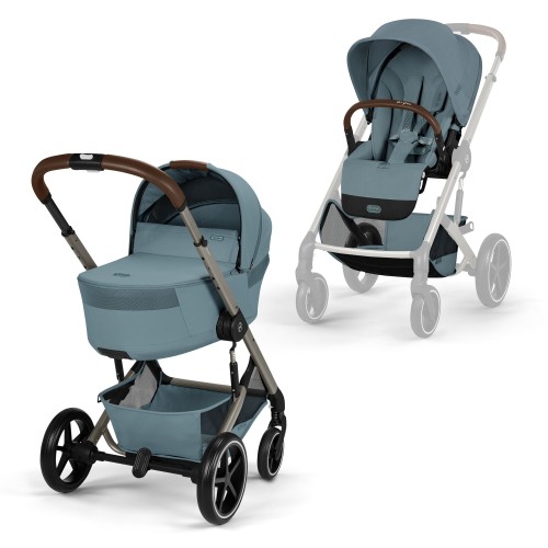 Przejdź do produktu Cybex Balios S Lux Fold wózek wielofunkcyjny 2w1 | Stormy Blue (Taupe Frame)