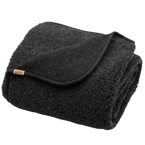 Przejdź do produktu Zaffiro koc wełniany Nevada 75x100cm | Anthracite