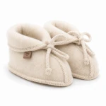 Zaffiro Buciki dziecięce wełniane Sierra 0-6m | Beige