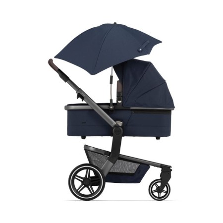 Joolz Hub+ Cot_With Parasol_Navy Blue_Side.jpg